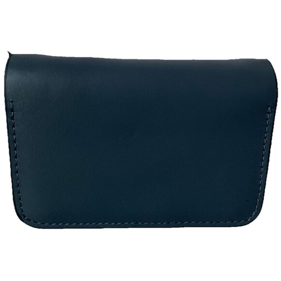 ALLSAINTS The Honore Leather Cardholder Crossbody In Steel Blue - Picture 8 of 8